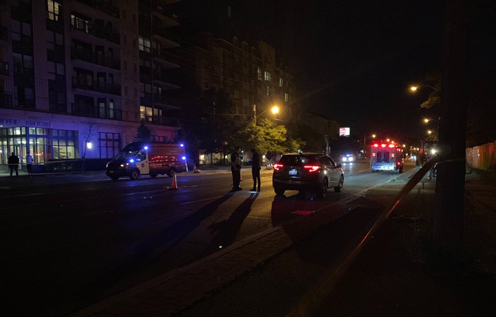 The collision on Sheppard Avenue West happened at around 9:20 p.m. on Sunday.