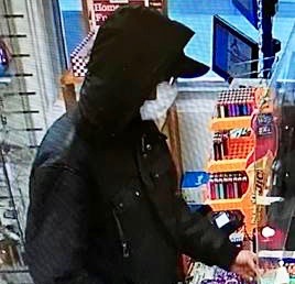 Police in Lindsay released this photo of a suspect in a store robbery on Monday night.