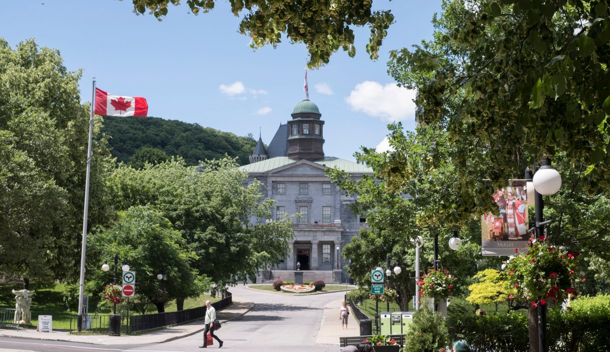 McGill University campus is seen Tuesday, June 21, 2016 in Montreal. The Indigenous student who led the fight to convince McGill University to drop the 'Redmen' name for its men's varsity sports teams has been named one of the school's valedictorians. THE CANADIAN PRESS/Paul Chiasson.