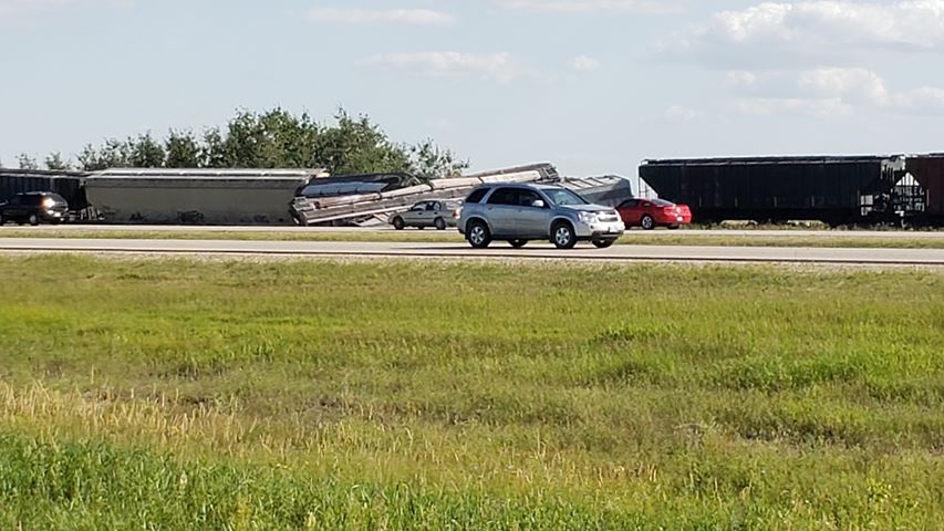 Several train cars derailed near Deacons Corner Thursday.