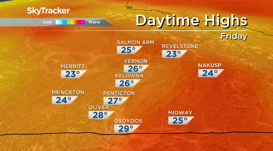 Drier and warmer days return to the Okanagan for the second weekend of July.