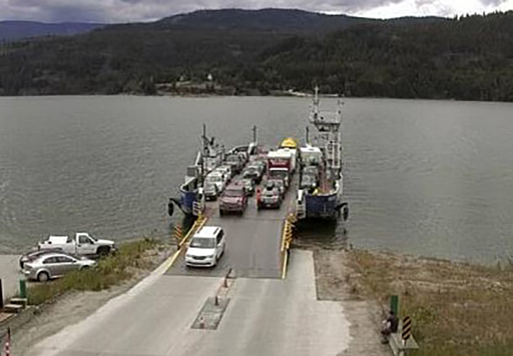 When the Trans-Canada Highway in B.C.’s Interior closed on Thursday because of flooding, many motorists began using alternate routes, leading to delays at two ferries south of Revelstoke.