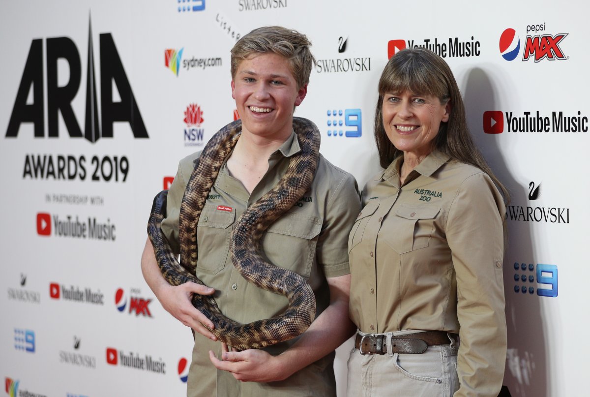 Robert Irwin and Terri Irwin arrives for the 33rd Annual ARIA Awards 2019 at The Star on Nov. 27, 2019 in Sydney, Australia. 