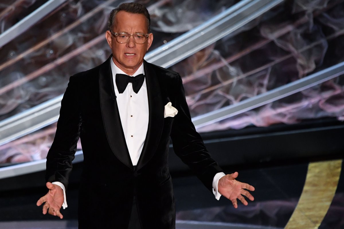 US actor Tom Hanks speaks onstage during the 92nd Oscars at the Dolby Theatre in Hollywood, California on February 9, 2020.