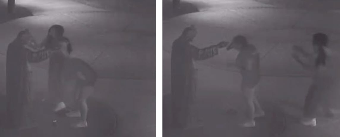 Calgary police are searching for the suspects involved in vandalizing a statue in the city’s southwest on July 14.