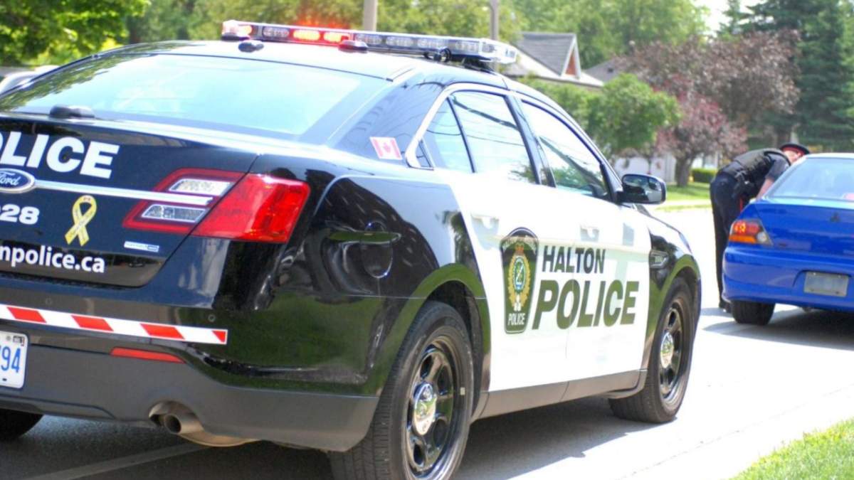 A driver and passenger are in hospital after their car came off the road near Milton, Ont., Halton Regional Police say.