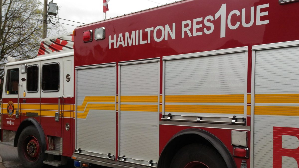 A Hamilton fire and rescue vehicle.