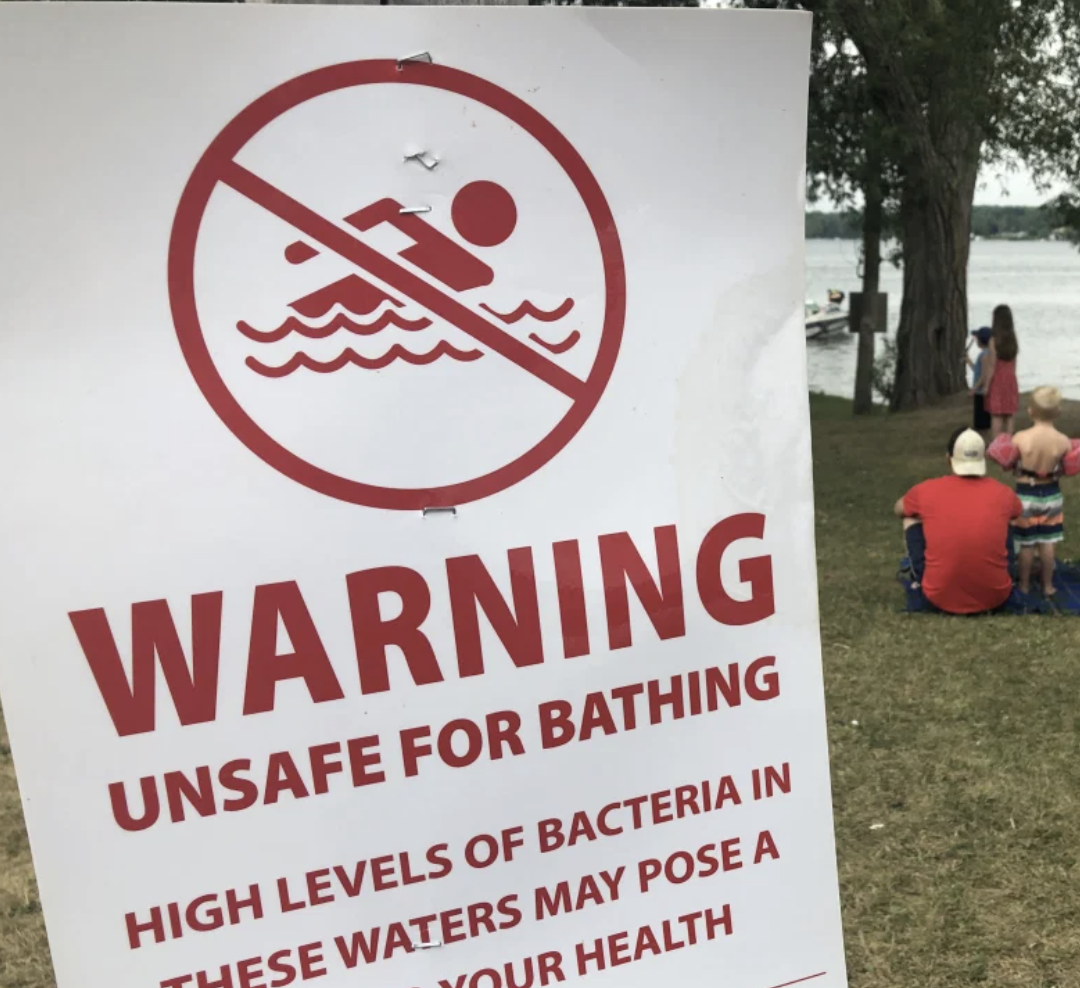 Peterborough Public Health says Lakefield Park beach is unsafe due to high levels of bacteria.