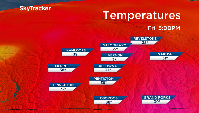 Okanagan Weather Hottest Air In Canada Blasting Region With Heat Okanagan Globalnews Ca