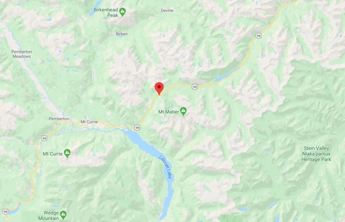 DriveBC said the collision occurred near Joffre Lakes.