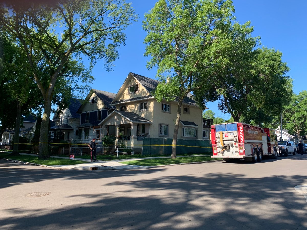 Edmonton fire crews were called to a house explosion in the area of 112 Avenue and 91 Street Monday, July 20, 2020.