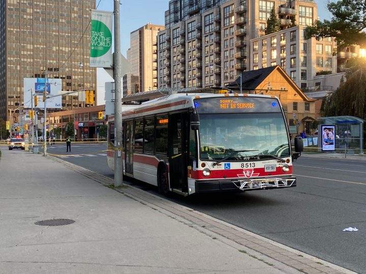 The scene of the collision near Yonge and Heath streets on Thursday.