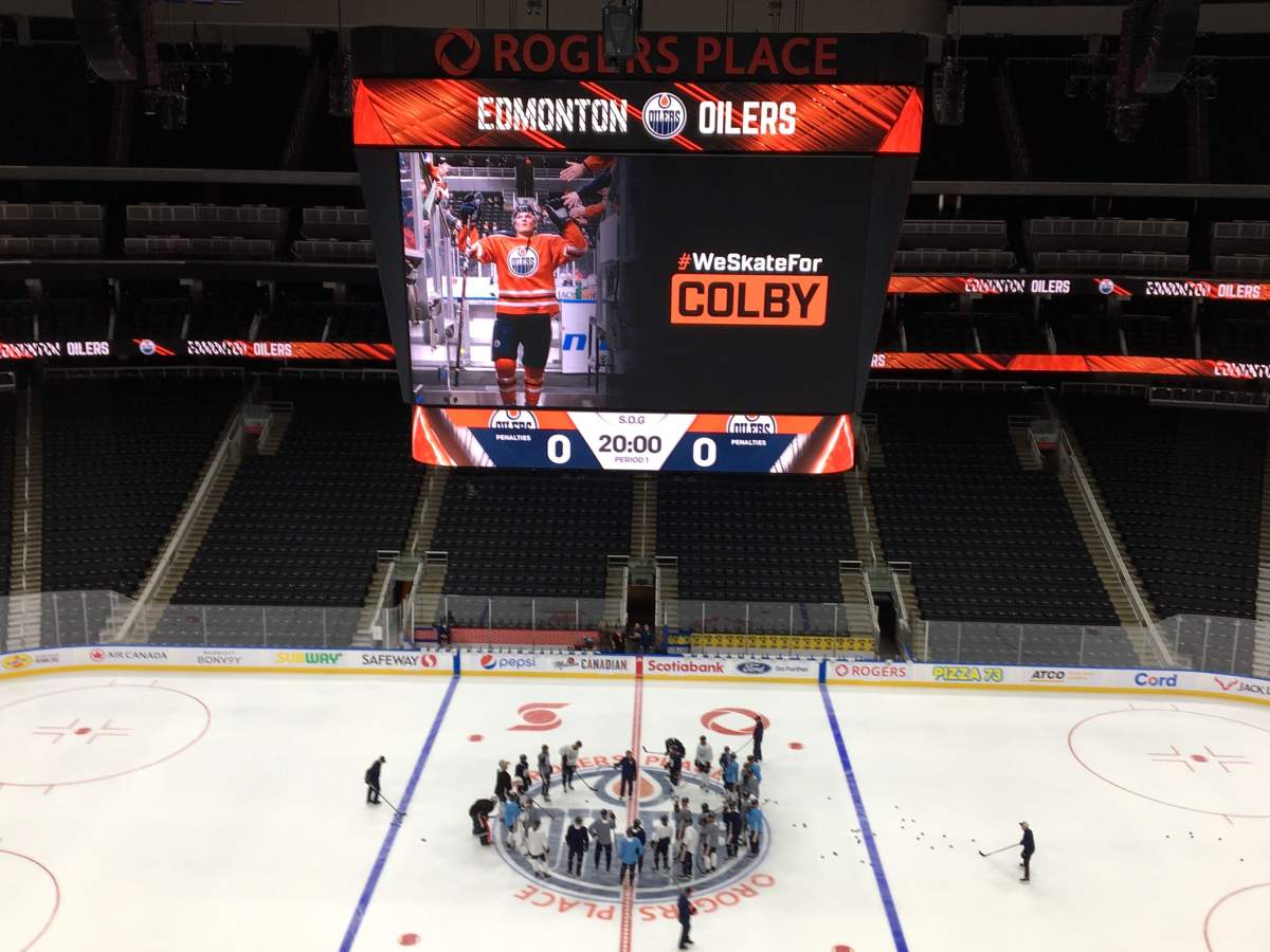 Day 1 of Edmonton Oilers training camp at Rogers Place Monday, July 13, 2020.