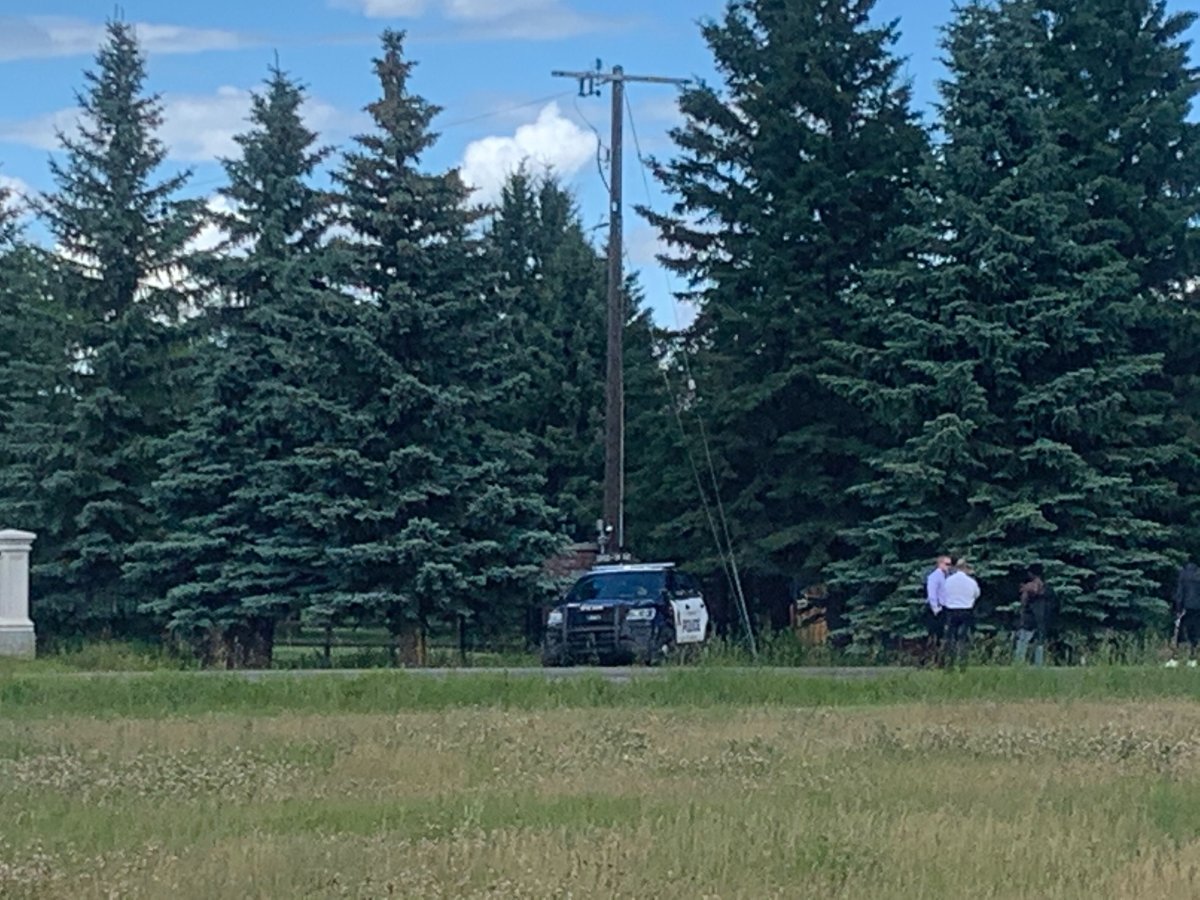 Edmonton police investigate the death of a man at a rural residence in the area of 184 Street and 8 Avenue SW Friday, July 17, 2020.