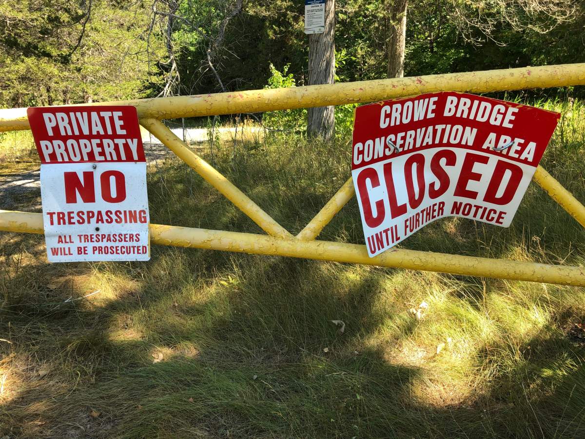New signage at the Crowe Valley Conservation Area just north of Campbellford.