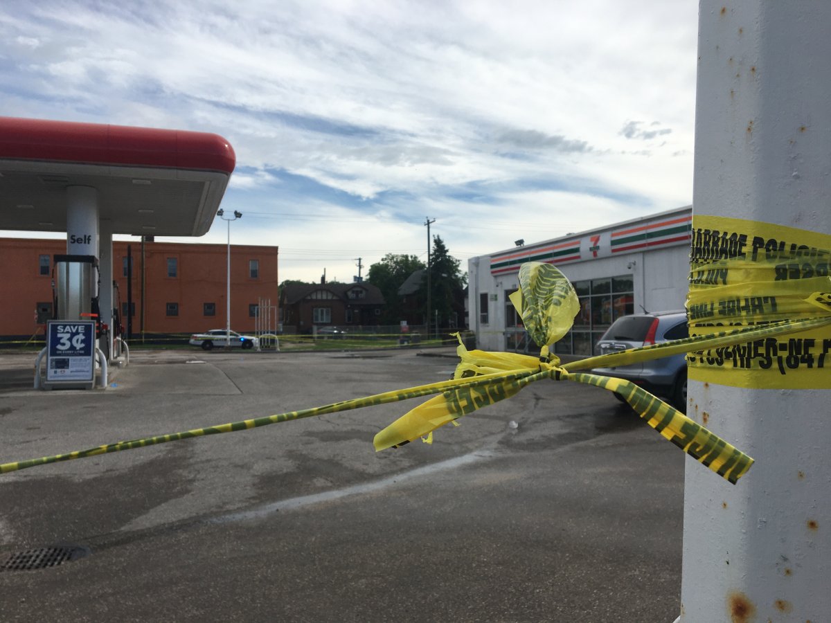Police tape at Salter Street between Flora Avenue and Selkirk Avenue where police now say Danielle Dawn Cote, 27 was shot and killed early July 1.