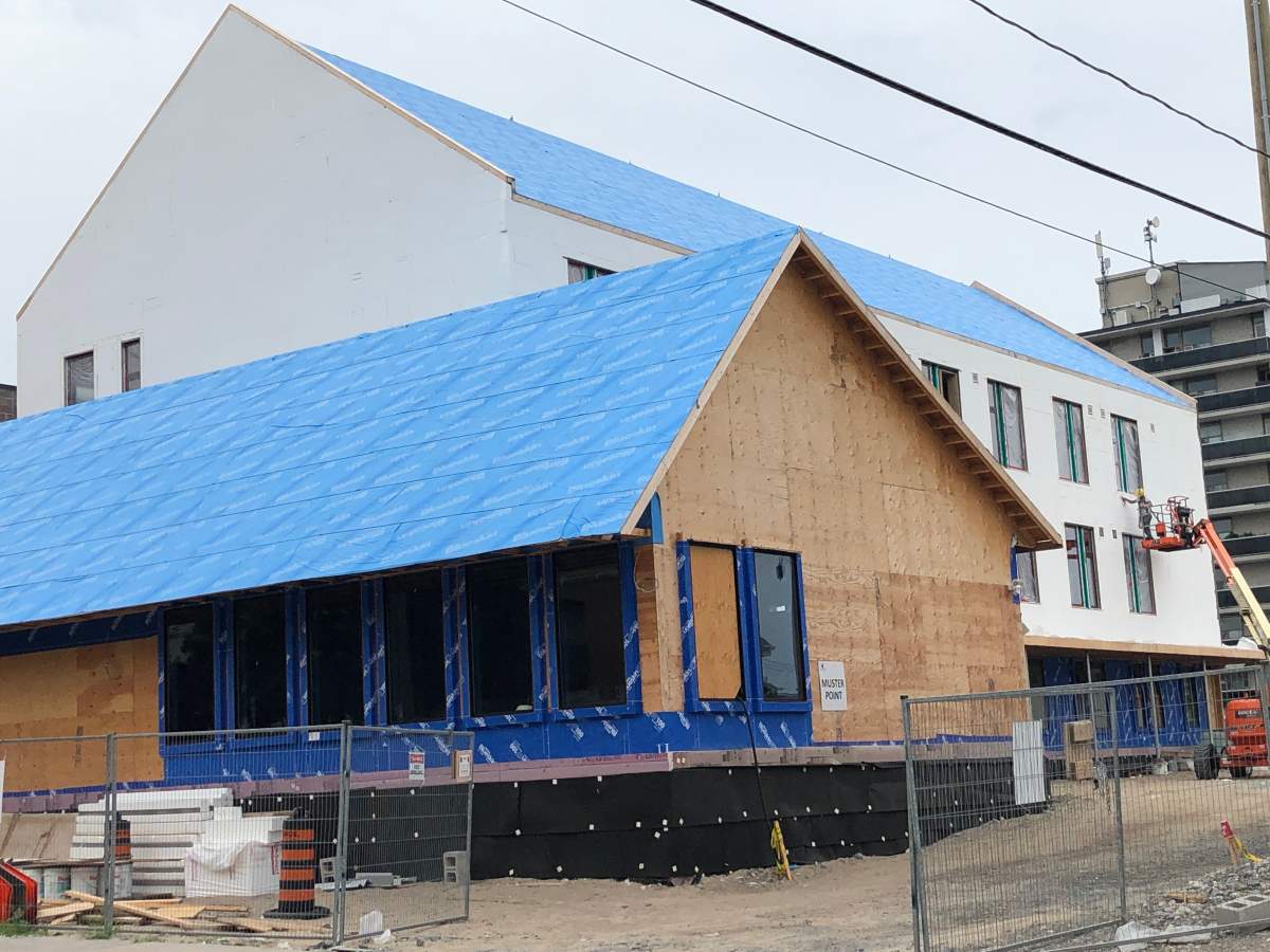 Construction on the new Brock Mission shelter continues in Peterborough.