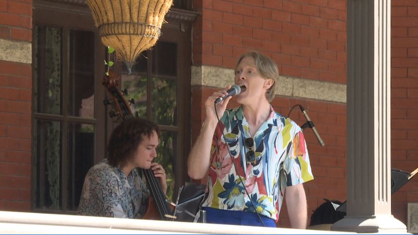Zachary Rushing performing at the Dalnavert Museum on Sunday.