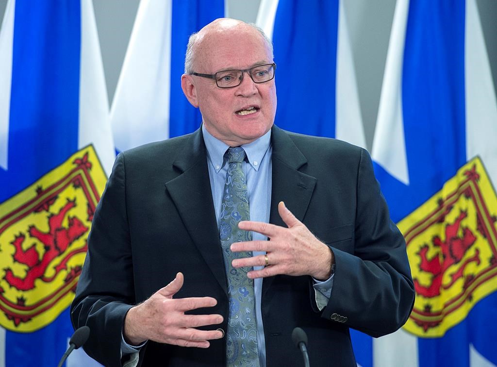 Dr. Robert Strang, chief medical officer of health, provides an update on health system preparations in Nova Scotia for COVID-19, in Halifax on March 6, 2020.