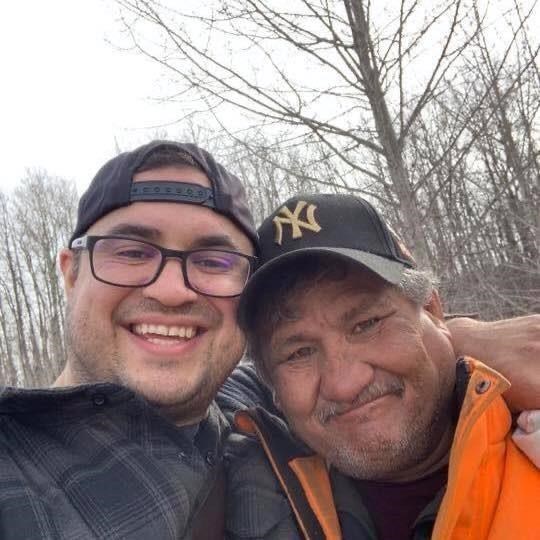 Jake Sansom, left, and his uncle Morris (Maurice) Cardinal are shown in a handout photo from the Facebook page "Justice for Jake and Morris." Both were shot and killed back in March while hunting moose together. THE CANADIAN PRESS/HO-Facebook-Justice for Jake and Morris MANDATORY CREDIT.