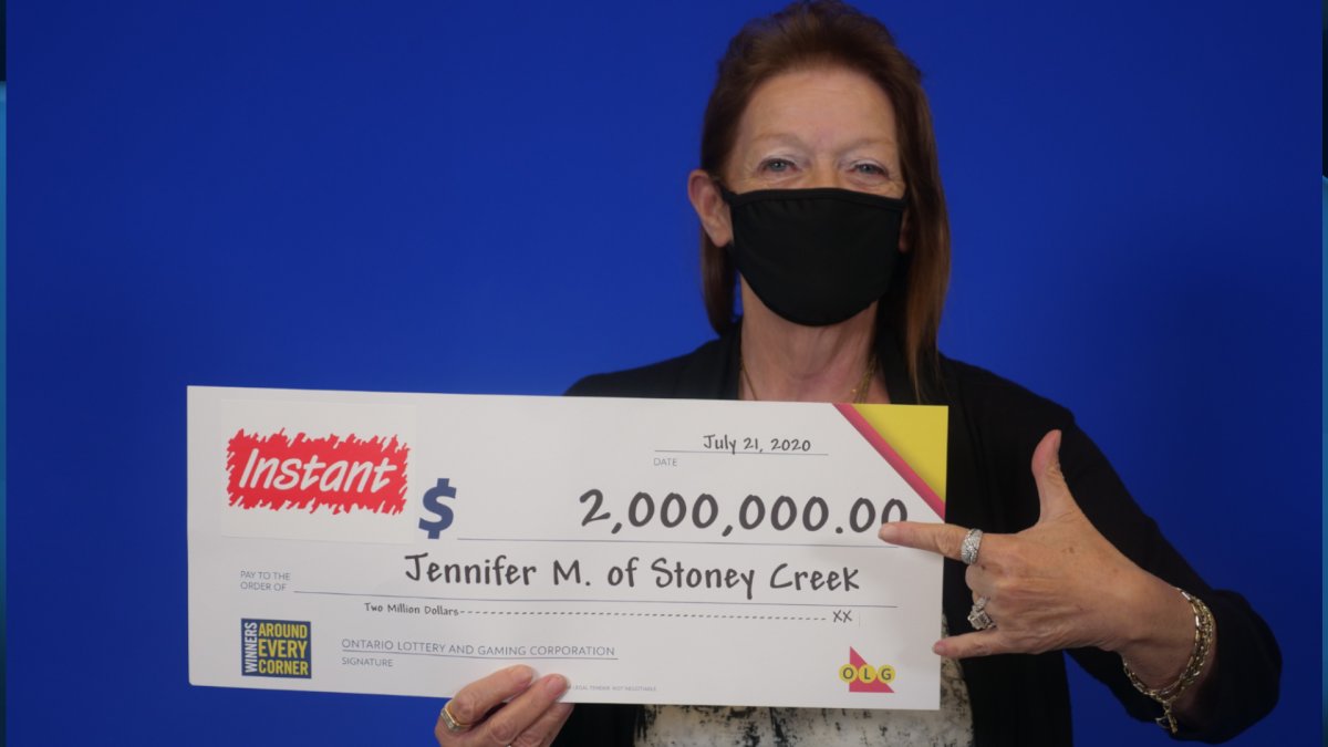 Retired bingo caller Jennifer McIntyre of Stoney Creek won $2M with OLG's 200X multiplier scratch game.