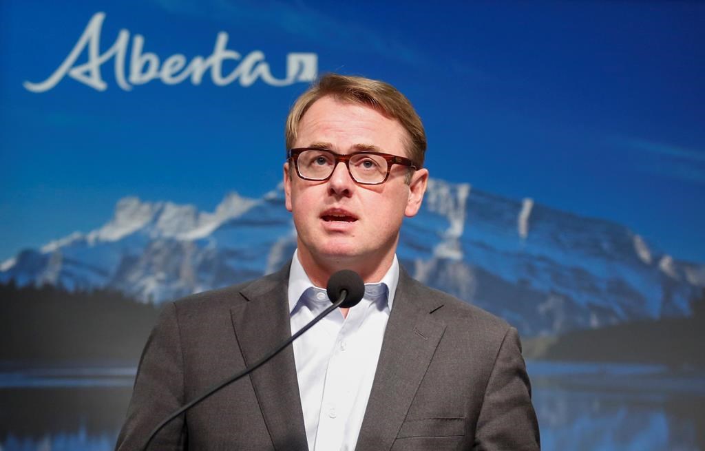 Alberta Minister of Health Tyler Shandro speaks during a press conference in Calgary on Friday, May 29, 2020. Alberta's minister of health has ordered an independent third-party investigation into how the province's health authority responded to a racist act.