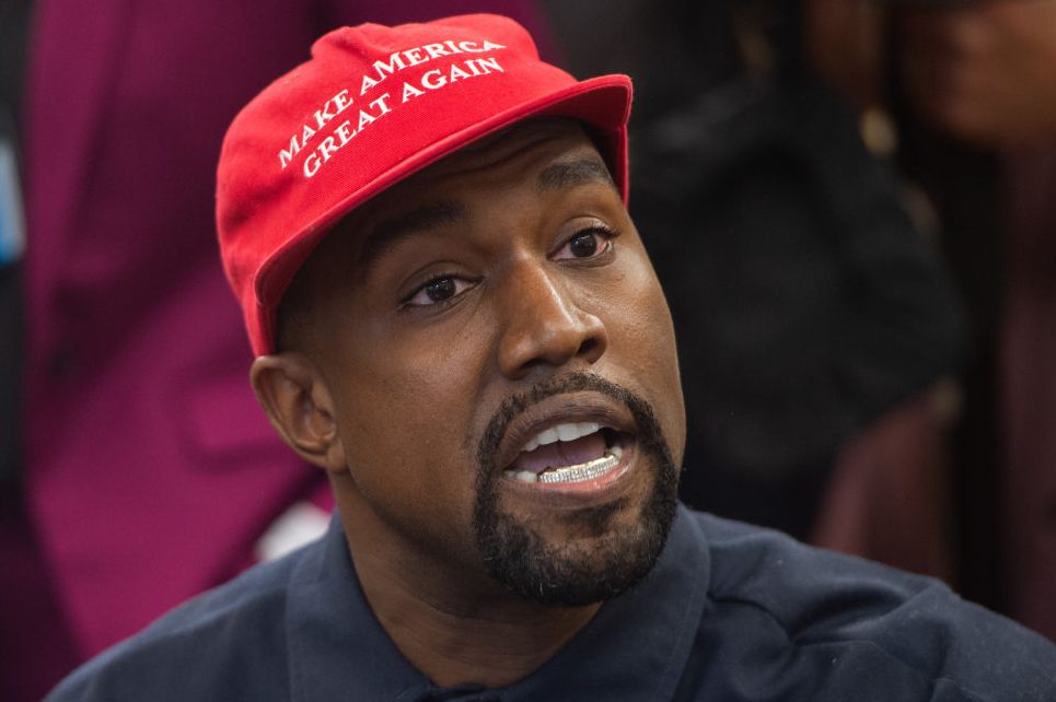 Rapper Kanye West speaks during his meeting with U.S. President Donald Trump in the Oval Office of the White House in Washington, D.C., on Oct. 11, 2018. 
