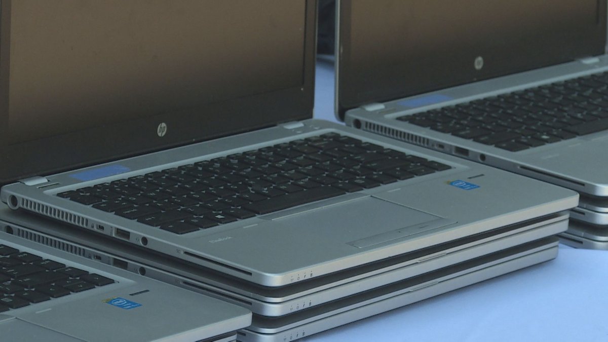 Two organizations donated 60 laptops to Calgarians in need on Saturday, July 4, 2020.