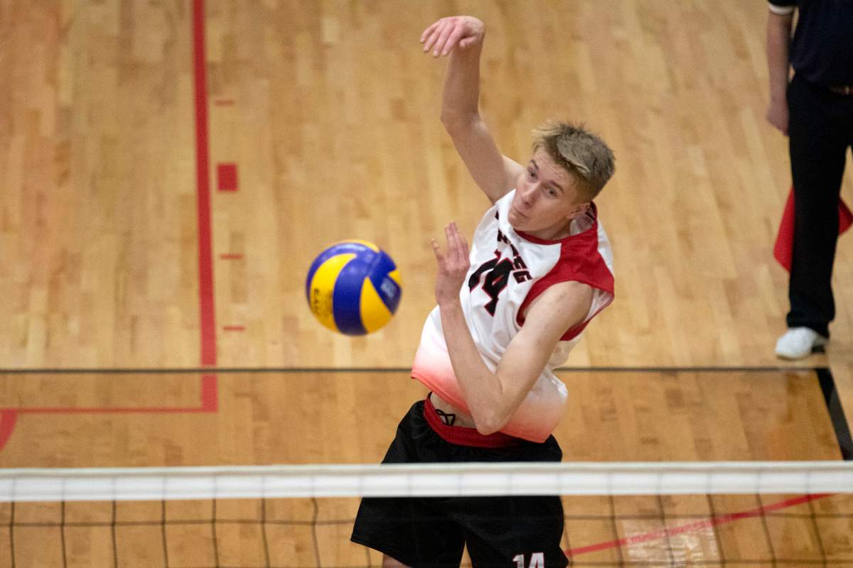 Wesmen left side Liam Kristjanson was named to the Volleyball Canada U21 training roster on Thursday. (David Larkins/Wesmen Athletics file).