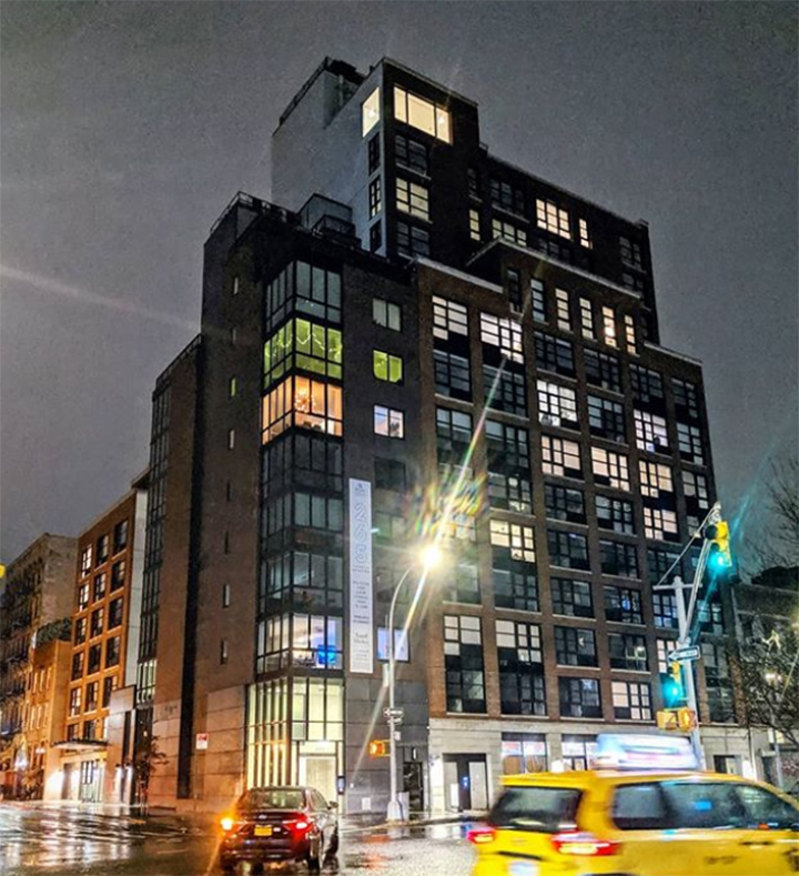 Fahim Saleh’s condo building is shown in New York City.