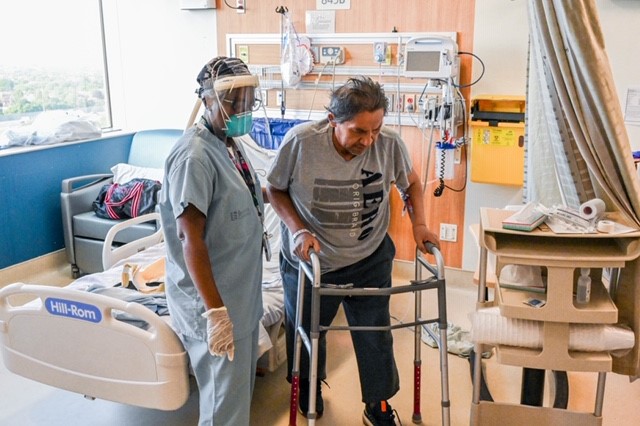 Mario Castillo in hospital.