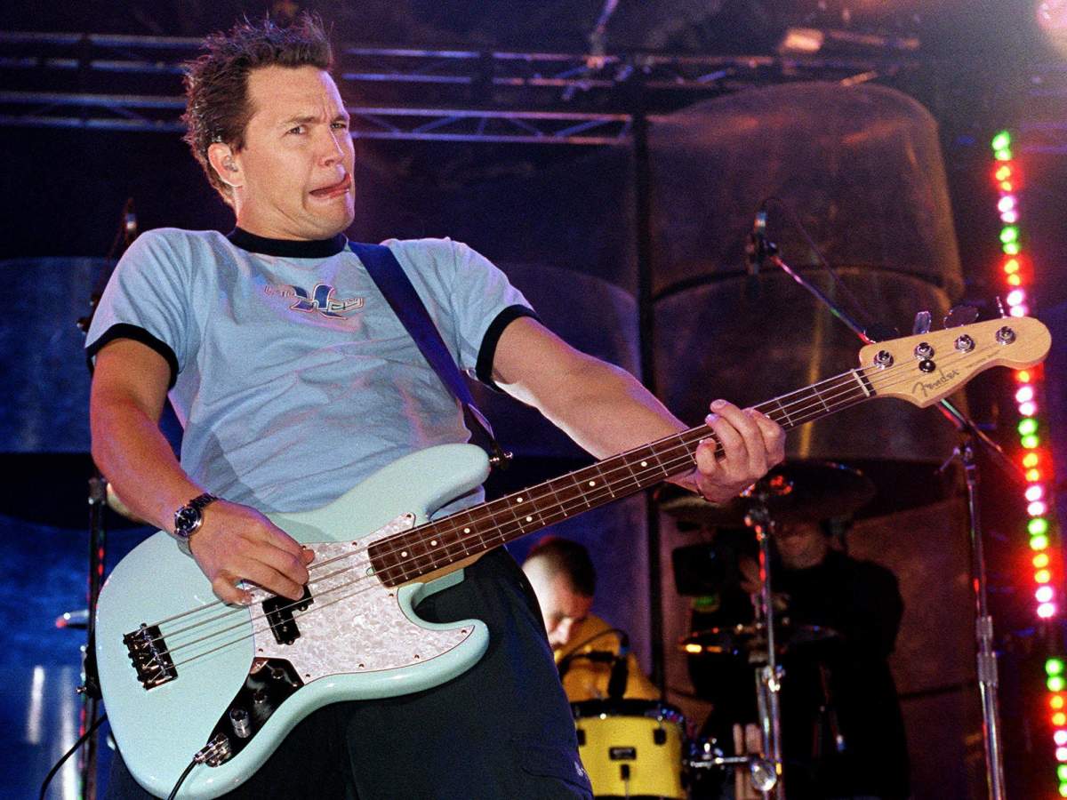 Mark Hoppus of Blink-182 performs at the MuchMusic Video Awards in Toronto on Sept. 21, 2000.