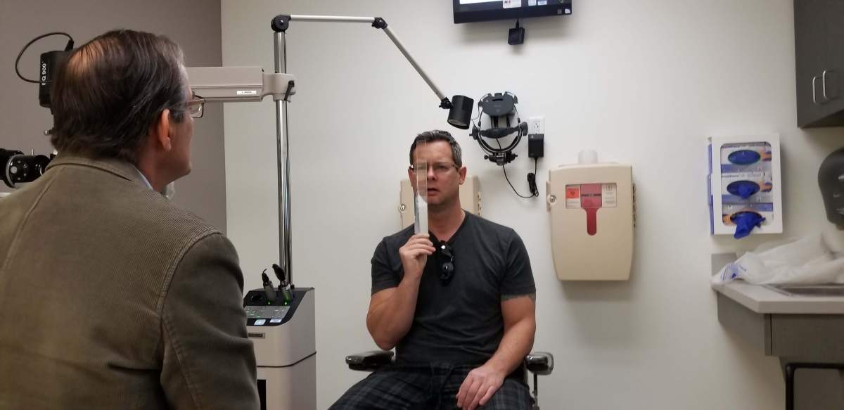 Mike at the clinic in California.