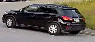 Surveillance image of the black 2019 Mitsubishi RVR.