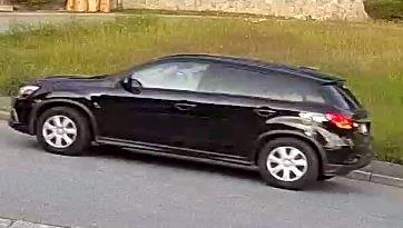 Surveillance image of the black 2019 Mitsubishi RVR.