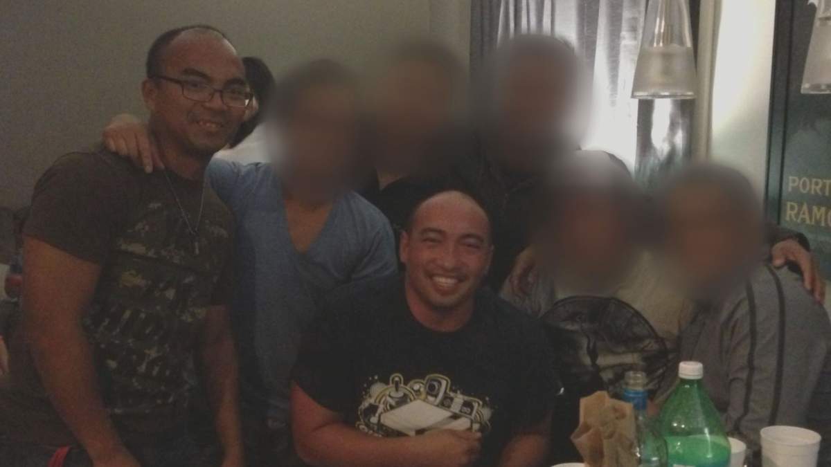 Alleged drug trafficker Jay Santos (pictured on the left) with Jeffrey Santos.