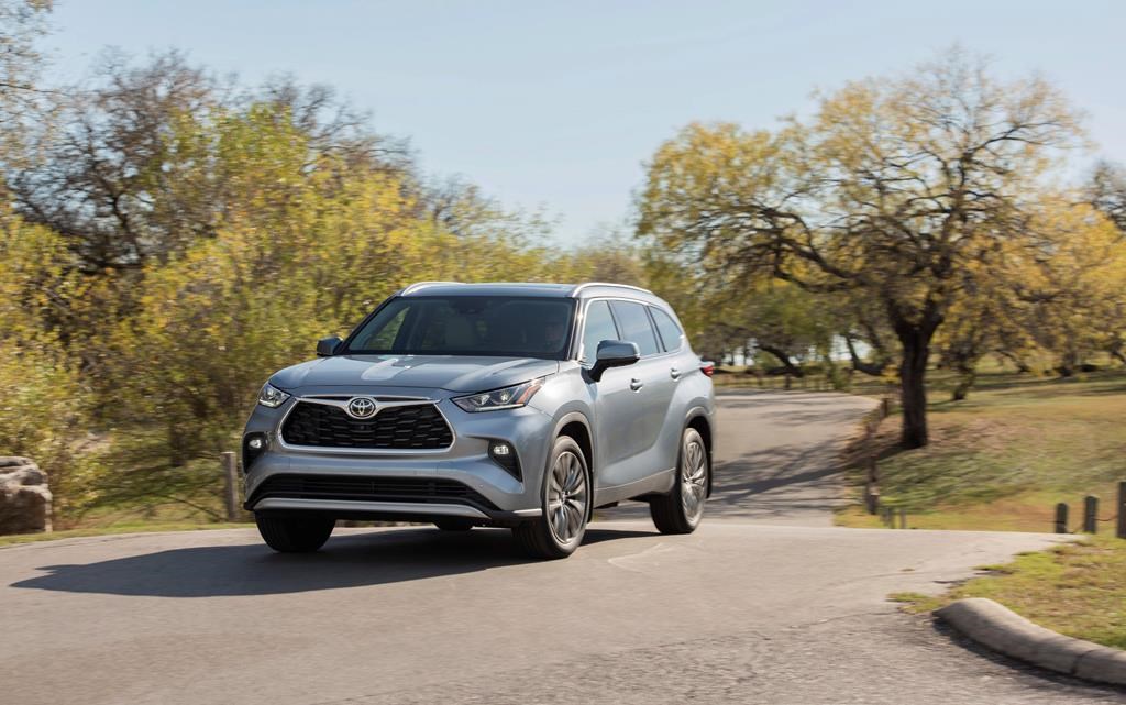 This file photo provided by Toyota shows the 2020 Toyota Highlander.