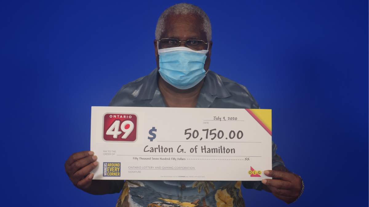 Carlton Graham, 77, says money from the $50,000 he won from the OLG will pay for his grandaughter's education.