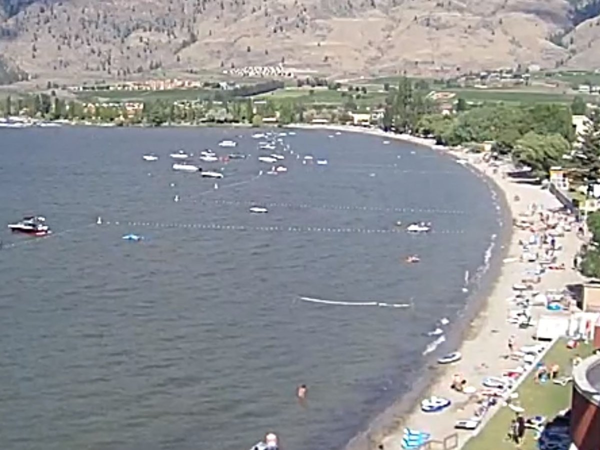 A view from Osoyoos, B.C., on Friday, July 24, 2020. Environment Canada says temperatures will start climbing Saturday, with sunny conditions expected until Thursday.