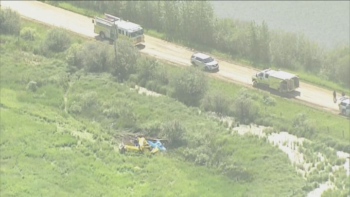 RCMP say three people are dead after a float plane crashed southeast of Edmonton on Friday. 