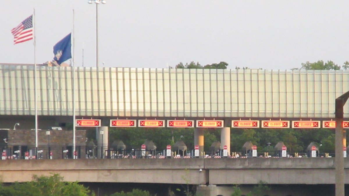 The Rainbow Bridge border crossing in Niagara Falls, Ont. on July 20, 2020.