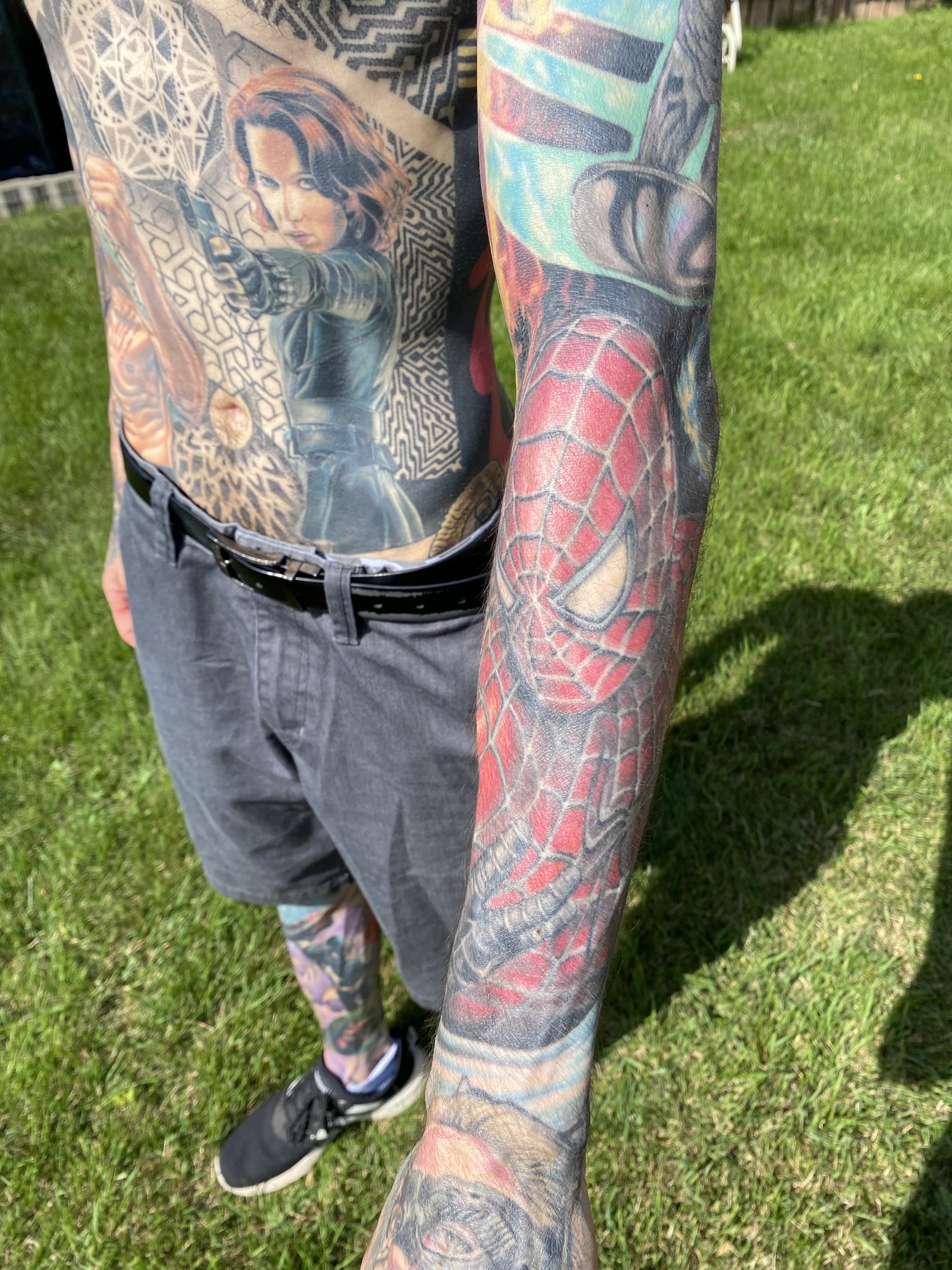 Spiderman Sleeve so Far tattoo