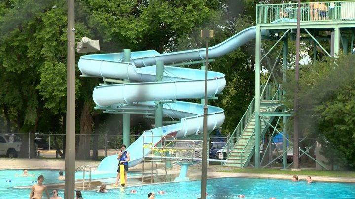 Riversdale pool was busy Tuesday afternoon.