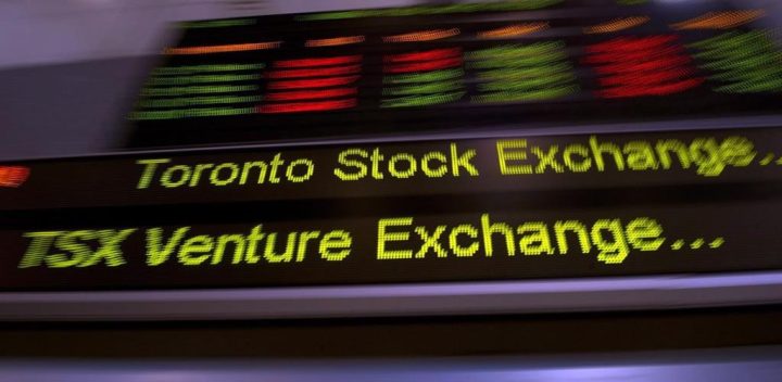 Canadian stock market rebounds from early losses to hit record high