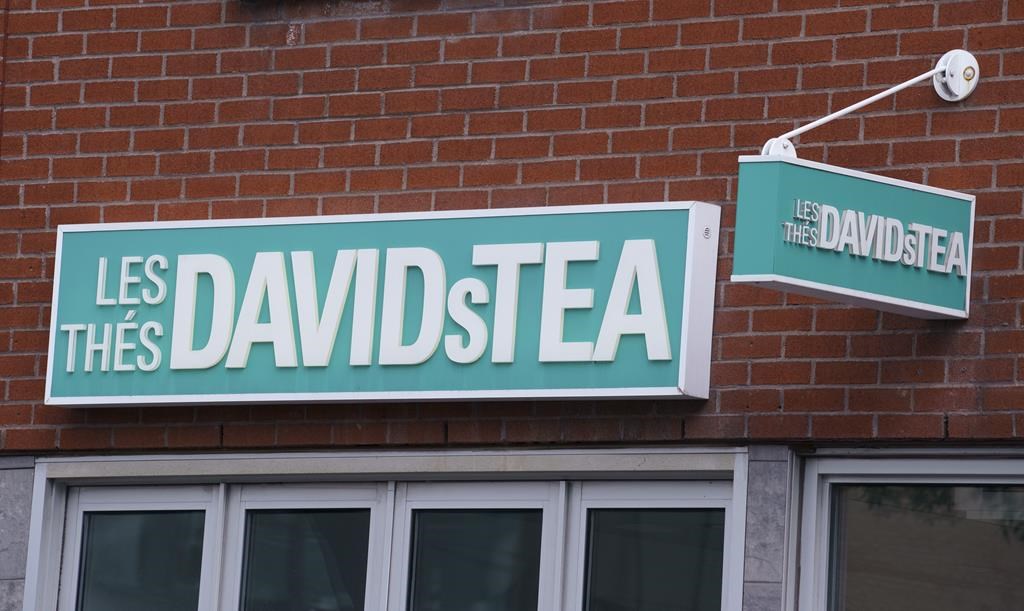 A DavidsTea store is seen in Montreal on Wednesday, July 8, 2020. DavidsTea Inc. is closing another 82 stores as the beverage chain deals with the impacts of COVID-19.