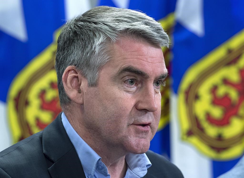 Premier Stephen McNeil addresses a news conference in Halifax on Sunday, March 15, 2020.
