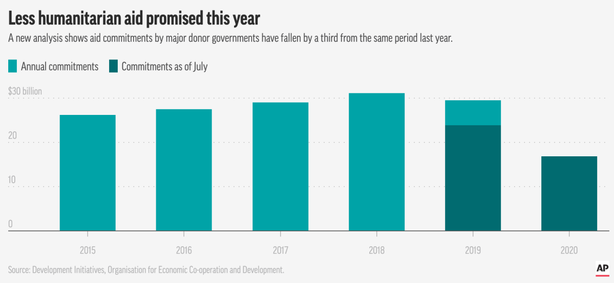 Humanitarian aid from top donors has dropped 30% amid coronavirus pandemic: analysis - image