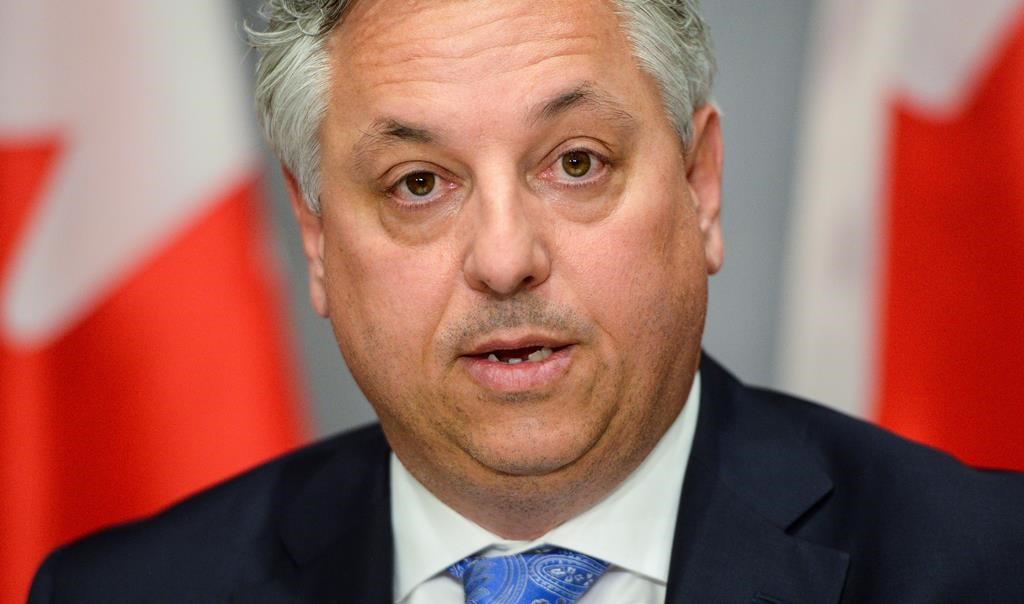 CSIS director David Vigneault holds a press conference on Parliament Hill in Ottawa on Thursday, July 16, 2020. THE CANADIAN PRESS/Sean Kilpatrick