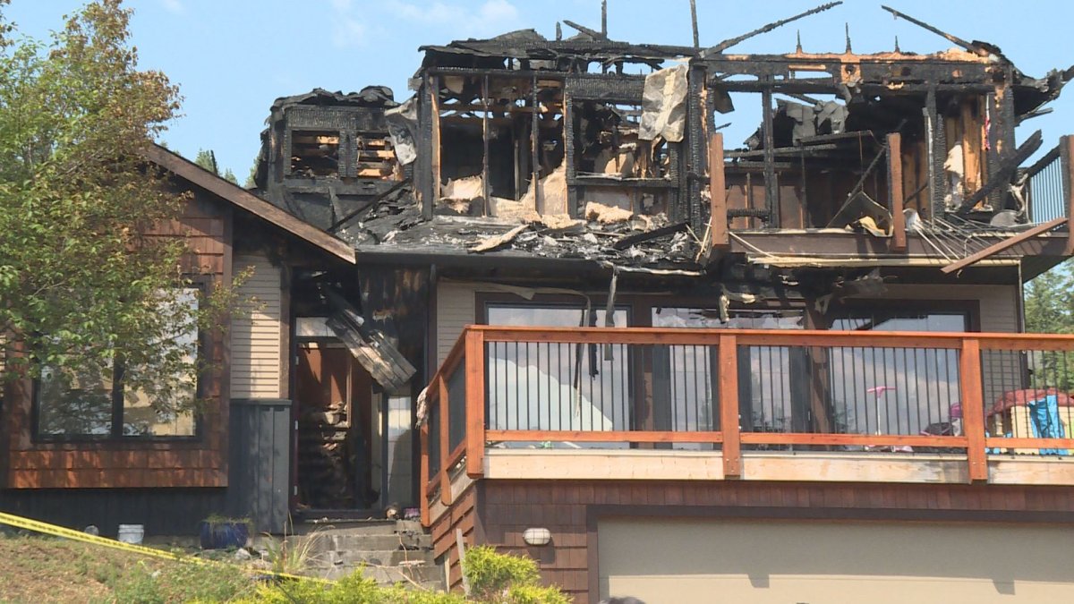 A fire Wednesday night gutted a home on Skyview Cres. in Lumby., B.C. 