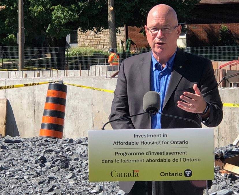 MPP Steve Clark announced over $600,000 in federal and provincial funding for five units of affordable housing in a Kingston apartment development.